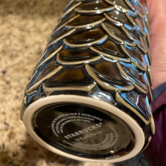 Starbucks Iridescent Black Mermaid Travel Ceramic Cup - Picture 11 of 14